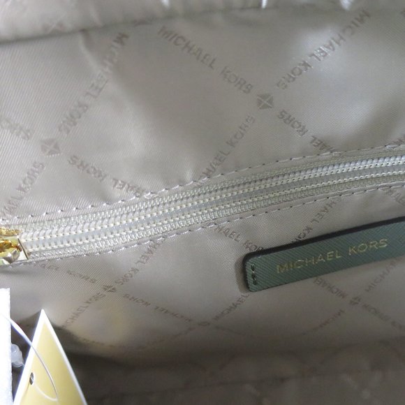 Michael Kors Rayne Medium Leather Satchel Army Green NWT - Picture 10 of 13